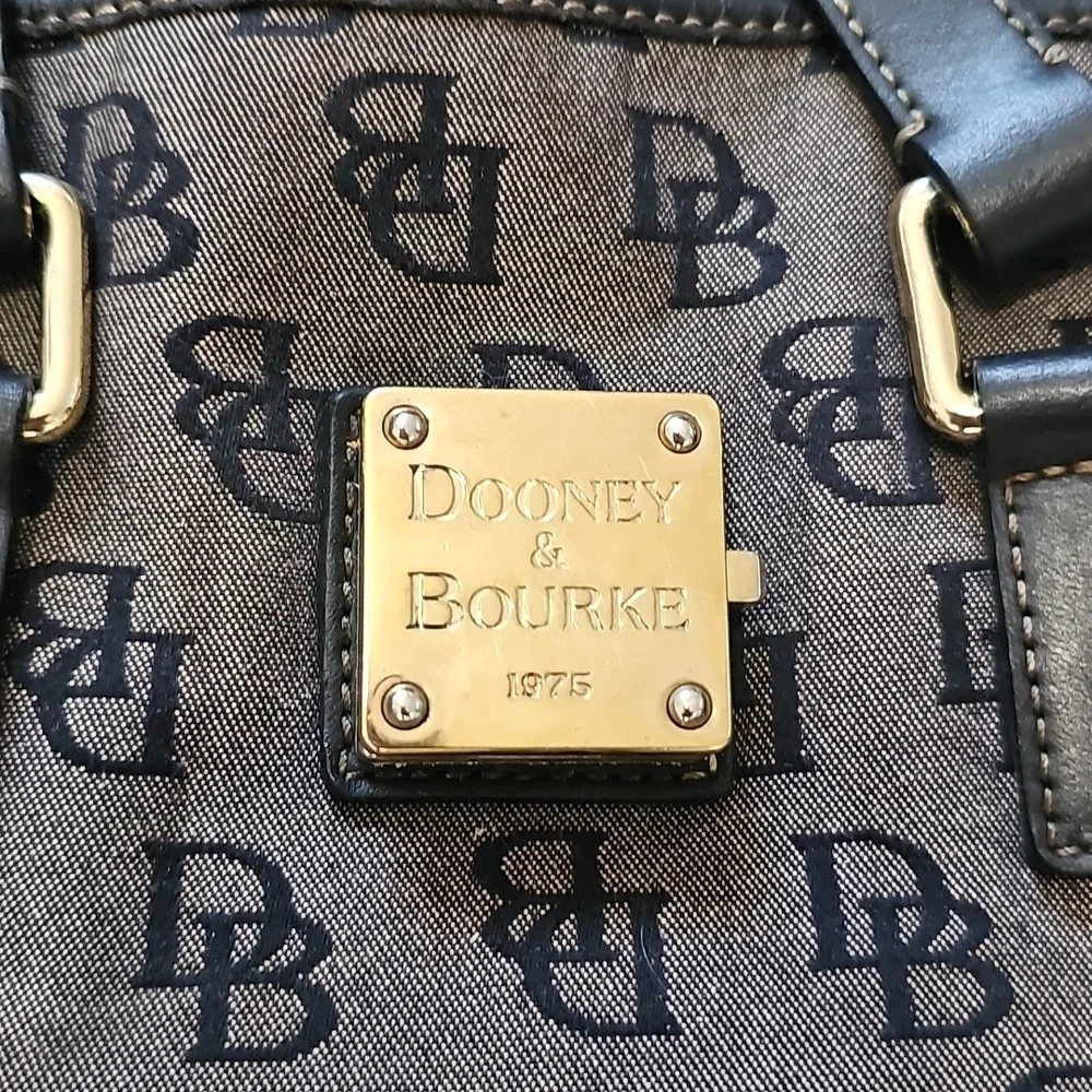 Dooney & Bourke Monogram Black and Gray Shoulder Bag